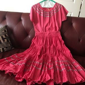 Vintage Escaramuza Folkloric Dress -- Traditional Jalisco-Style